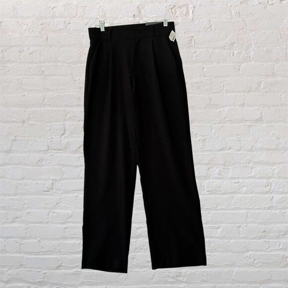 Maurices Black High Rise Trouser Pockets Straight Dress Pants Size 8 Regular NWT - Picture 1 of 9